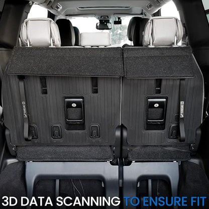 Backrest Mats for 2021-2025 2026 Toyota Sienna Fold Down 3rd Row Seat into the Well, All Weather TPE 3rd Row Seat Back Covers Trunk Area Accessories (Backrest Mat for 3rd-Row)