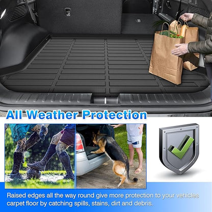 Cartist Floor Mats and Cargo Liner Fit for Ioniq 5 2022-2024 (with Unmovable Console) All Weather Floor Mat Ioniq 5 Accessories Heavy Duty Carpet Protection