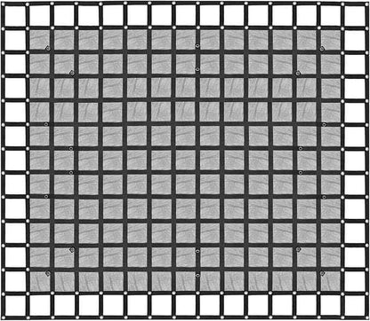 Heavy Duty 105" x 120" Truck Bed Cargo Net with Adjustable Cam Buckles & S-Hooks & Cross Strap,8.75' x 10' Cargo Net with 1500LBS Capacity for Pickup Truck Bed Trailer SUV Jeeps