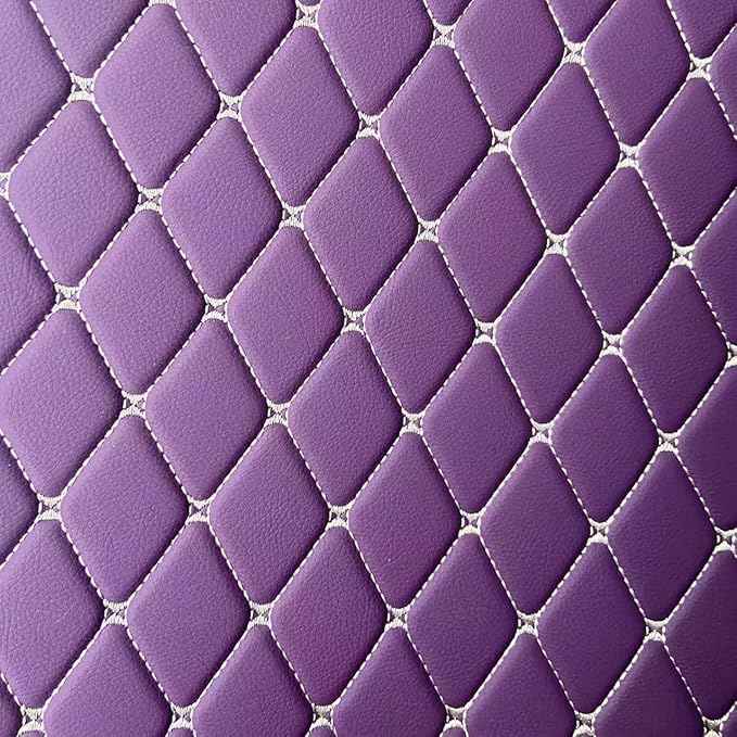 Custom Making Car Floor Mats Compatible with Audi BMW Mercedes-Benz Toyota Lexus Honda Infiniti Nissan Hyundai Kia All Models 2005-2026 (Beige and Purple)