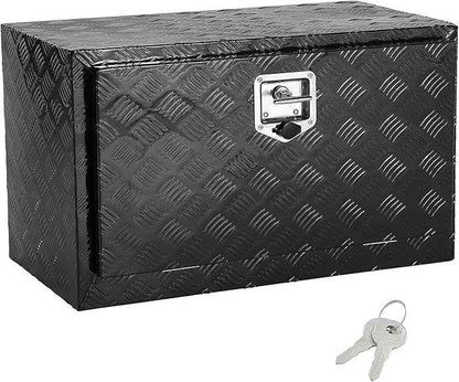 VEVOR Underbody Truck Box, 36"×14"×16" Pickup Storage Box, Heavy Duty Aluminum Diamond Plate Tool Box with Lock and Keys, Waterproof Trailer Storage Box with T-Handle Latch for Truck, Van, Trailer