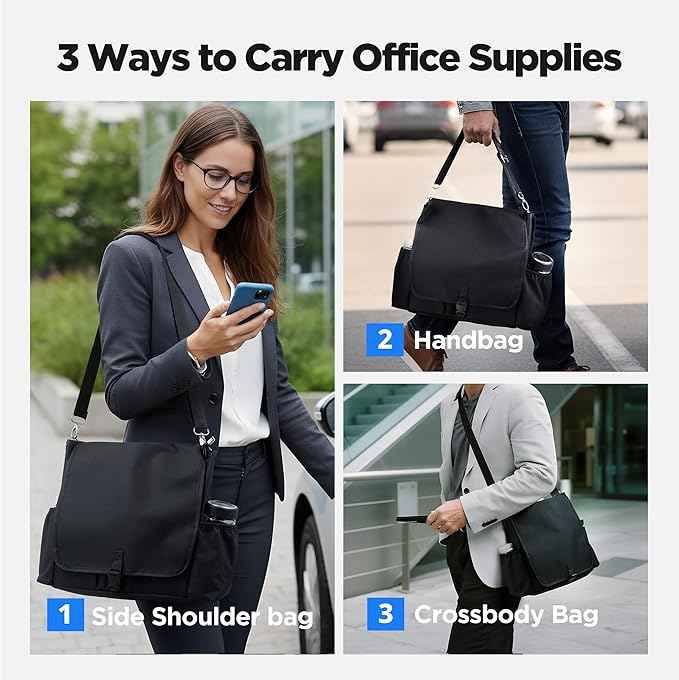 LUCMO Car Seat Organizer with Tablet and Laptop Compartment, Multiple Pockets Truck Front Seat and Backseat Organizer, Portable Large Capacity Office Bag with Adjustable Strap and Hardened Buckles