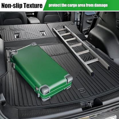 Cargo Mat for 2026 2025 2024 Chevy Equinox EV, Trunk Mat with Backrest Mat All Weather Back Seat Cover Protector for 2024-2026 Chevrolet Equinox EV Accessories Including Storage Mat