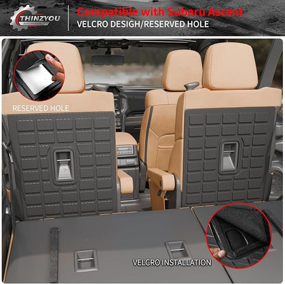 Kick Mats Protector Compatible with 2019-2025 2026 Subaru Ascent Back Seat Cover Protector TPE All Weather Backrest Mats 2024 Ascent Accessories (Fit 7 Seats, 2nd Row Backrest Mats)