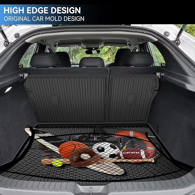 Truck Mat & Rear Backrest Mat fit for Mazda CX-30 2020-2026 Cargo Liners All Weather Anti-Slip Split Dog Liner CX30 Accessories (Cargo Liner +Backrest Mats)