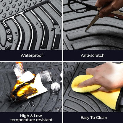 for Kia Sportage Floor Mats & Cargo Liner with Back Seat Cover Protector 2023 2024 2025 2026 (Not Hybrid) All Weather Waterproof TPE Rubber Floor Mats