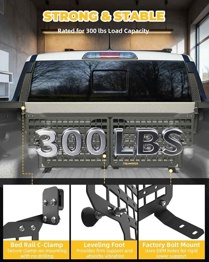 Aluminum Front Bed MOLLE Panel Fit for 2022–2026 Ford Maverick, No-Drill Installation, Heavy-Duty Truck Bed Organizer Storage Rack System for Tools and Outdoor Gear