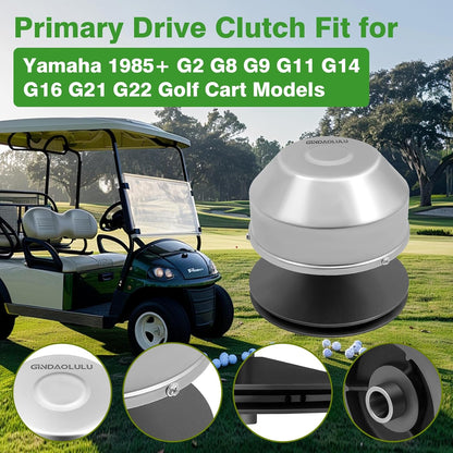 Golf Cart Primary Drive Clutch Kit Fits for Yamaha 1985+ G2 G8 G9 G14 G16 G22 4 Cycle Carts Gas Golf Cart Driven Clutch Assembly, OEM Number JN6-G6201-03 JN6-G6201-04