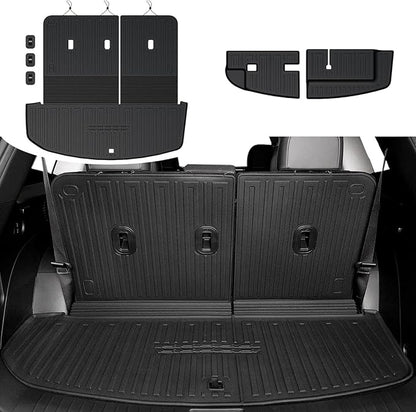 Cargo Mat for 2026 Hyundai Palisade 7/8 Seat (Only Gas), All Weather TPE Durable Cargo Liner with Backrest Mat and Lower Trunk Mat for Hyundai Palisade