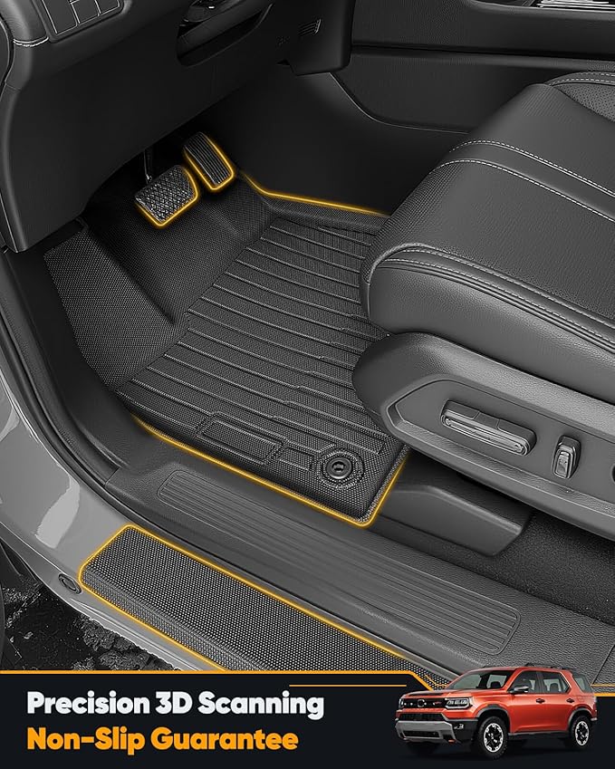 Floor Mats for Honda Passport 2026, Upgrade Custom Fit All Weather Heavy Duty Full Set Floor Protector with TPE Cargo Liner, Door Sill & Seat Back Covers for Car Liner Accessories