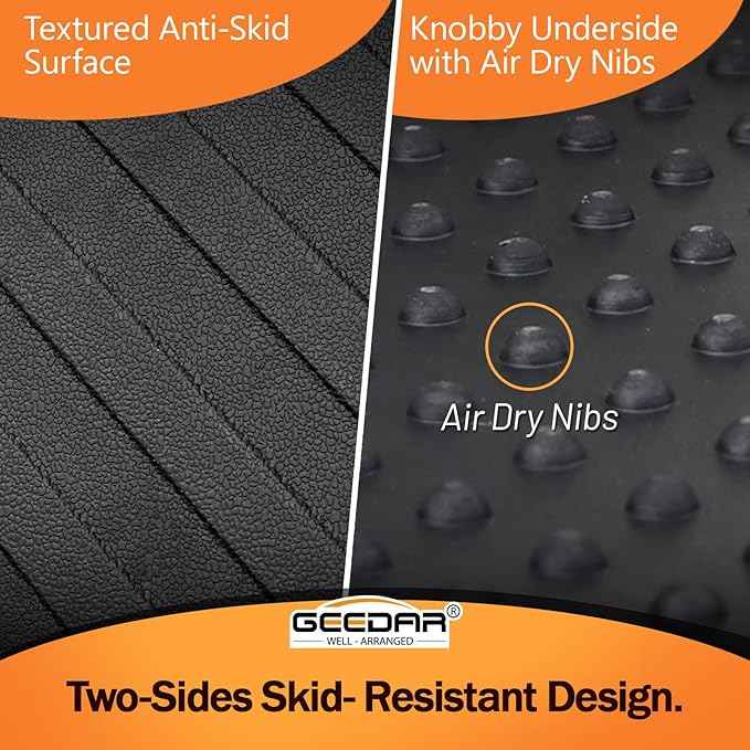 GEEDAR Heavy Duty Rubber Truck Bed Mat for 2024-2026 Toyota Tacoma 6ft Long Bed, Tacoma Accessories, compatiable with Toyota Tacoma Truck Bed Mat Liner, Black
