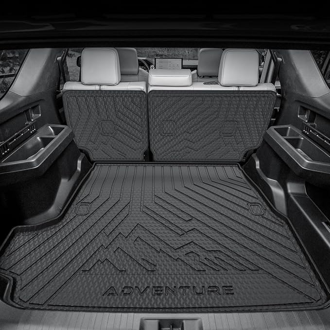 KUST Floor Mats Cargo Mat for 2025 2026 Toyota 4Runner 5 Seats (No Hybrid/EV or i-Force MAX), All Weather Rear Trunk Liner with Backrest Mat for 4Runner Accessories TPE Rubber High Edge 6PCS