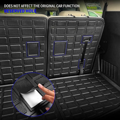 Rongtaod Cargo Mat Compatible with 2020-2025 Kia Telluride (Not for 2027) Cargo Liner Trunk Mat TPE All Weather Back Seat Cover Protector 2024 Telluride Accessories (Trunk Mat with Backrest Mat)