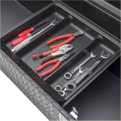 UWS EC10603 72-Inch Matte Black Heavy-Wall Aluminum Truck Tool Box with Low Profile, RigidCore Lid
