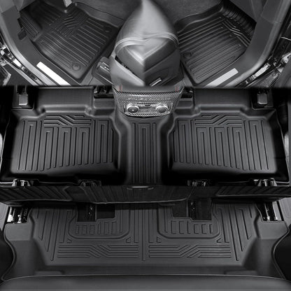 Floor Mats for 2020-2024 2025 Ford Explorer (7-seat), All Weather TPE Floor Mat Cargo Liner with Backrest Mat for Explorer ST/XLT Accessories