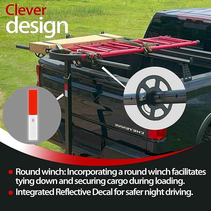 Truck Bed Extenders|4-Position Adjustable Truck & SUV Bed Extender Hitch Mount for Hauling Kayaks Ladders, Lumber & Large Gear |Durable Silver Hammered Scratch-Resistant Design|750lbs Capacity
