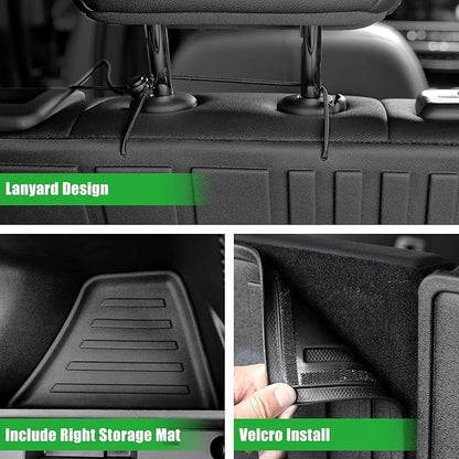 Cargo Mat for 2026 2025 2024 Chevy Equinox EV, Trunk Mat with Backrest Mat All Weather Back Seat Cover Protector for 2024-2026 Chevrolet Equinox EV Accessories Including Storage Mat