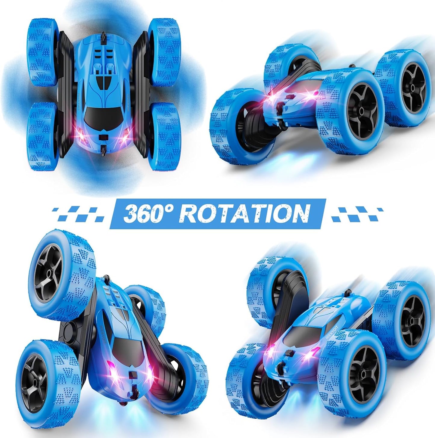 Remote Control Car, RC Cars Toys for 6-12 Year Old Boys, Off Road RC Stunt Car 4WD 360° Rotating Remote Control Cars for Kids, Boys for Birthday, Christmas Blue - AutoBay