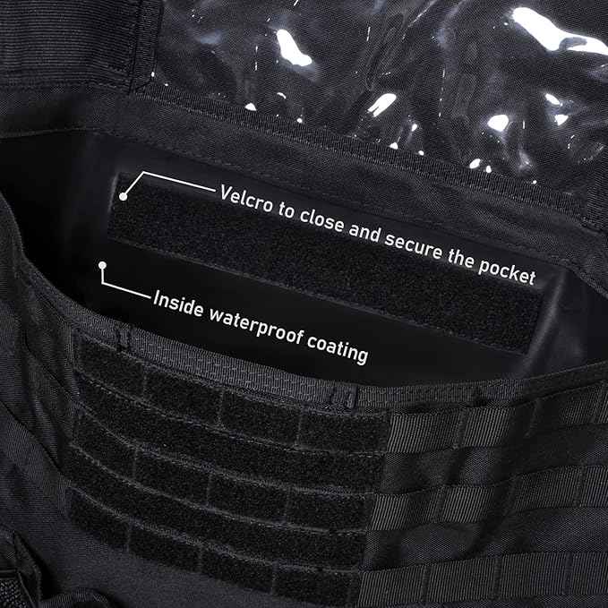 Tactical Car Seat Back Organizer Upgraded Tactical Molle Seatback Cover Protector Universal Fit Vehicles Truck MPV Pickup (Black)