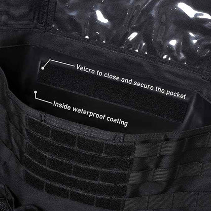Tactical Car Seat Back Organizer Upgraded Tactical Molle Seatback Cover Protector Universal Fit Vehicles Truck MPV Pickup (Black)