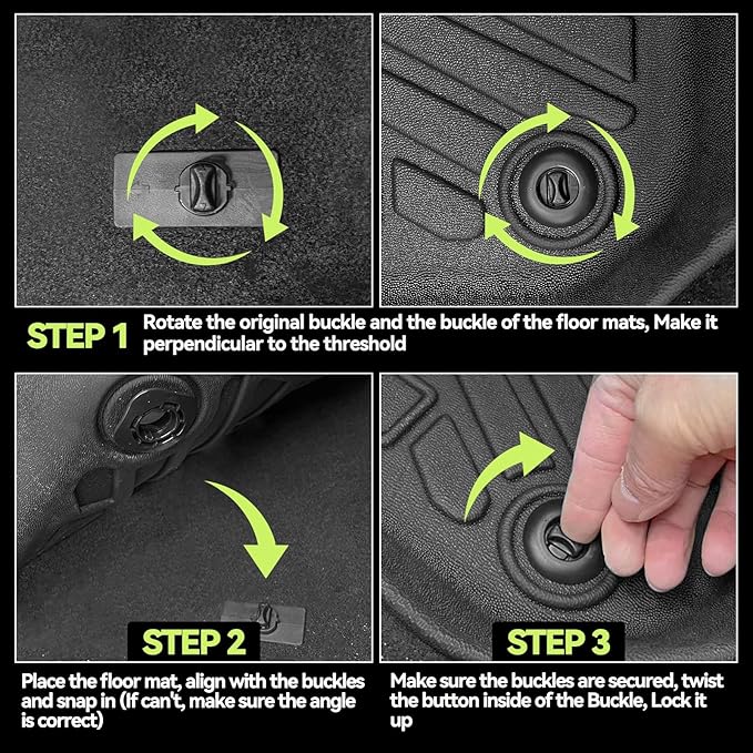 Tongama-Floor Mats for 2016-2022 Honda Pilot 8 Seats/Bench Seat(No Elite Models), All Weather TPE Trunk Mat with Backrest Mat & 2nd Row Backrest Mats & Cargo Net & Door Sill Guards Accessories