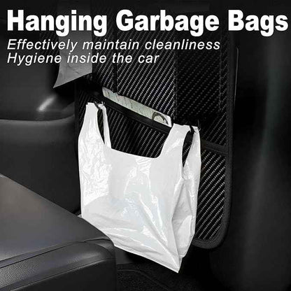 Car Seat Organizers,Multi-functional Back Seat Protectors, Storage Pouches, and Tray Holders (for Cars, Kids, Seat Back and Rear Seats) (Carbon Fiber, 1 Pcs)