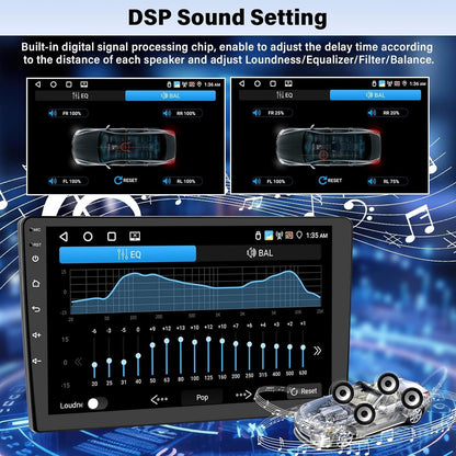 UNITOPSCI 4G+64G Radio for Subaru Forester WRX Impreza 2015-2018 Android Car Stereo CarPlay Android Auto Bluetooth 5.0 GPS 9 Inch 1280 * 720 Touchscreen DSP 32 EQ FM/RDS WiFi SWC Backup Camera Mic