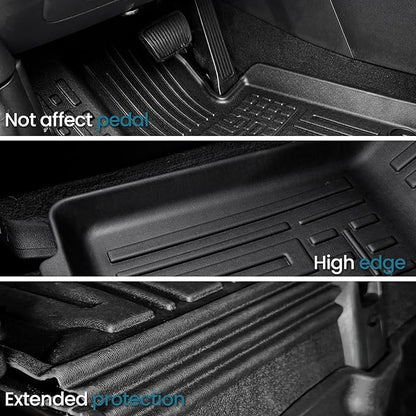 Floor Mats for 2024 2025 2026 Hyundai Santa Fe Car Mat Accessories(Fit Hybrid and Gas), All Weather TPE Cargo Mat Trunk Mat with Backrest Mats(Floor Mats+2-in-1 Cargo Mat)
