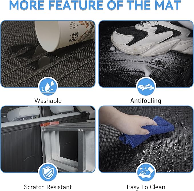 Cargo Mat Combo Set for Nissan Rogue 2021-2026 (Not for Rogue Sport) All Weather Trunk Liner and Seat Back Protectors Upgrade Cargo Accessories