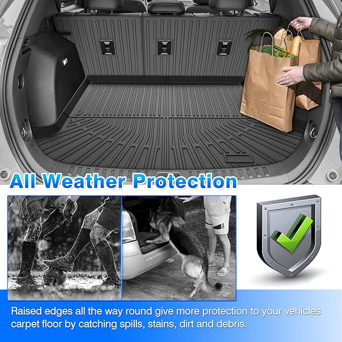 Cartist Floor Mats for 2025 2026 Chevrolet Equinox Fuel (Not for EV) All Weather Cargo Liner for Chevy Equinox Accessories TPE Carpet Protection (Floor Mat+Trunk Mat+Backrest Mats)