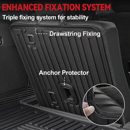 Floor Mats for 2025 2020-2024 Ford Explorer (6-seat), All Weather TPE Floor Mat Cargo Mat with Backrest Mats for Ford Explorer ST Car Accessories