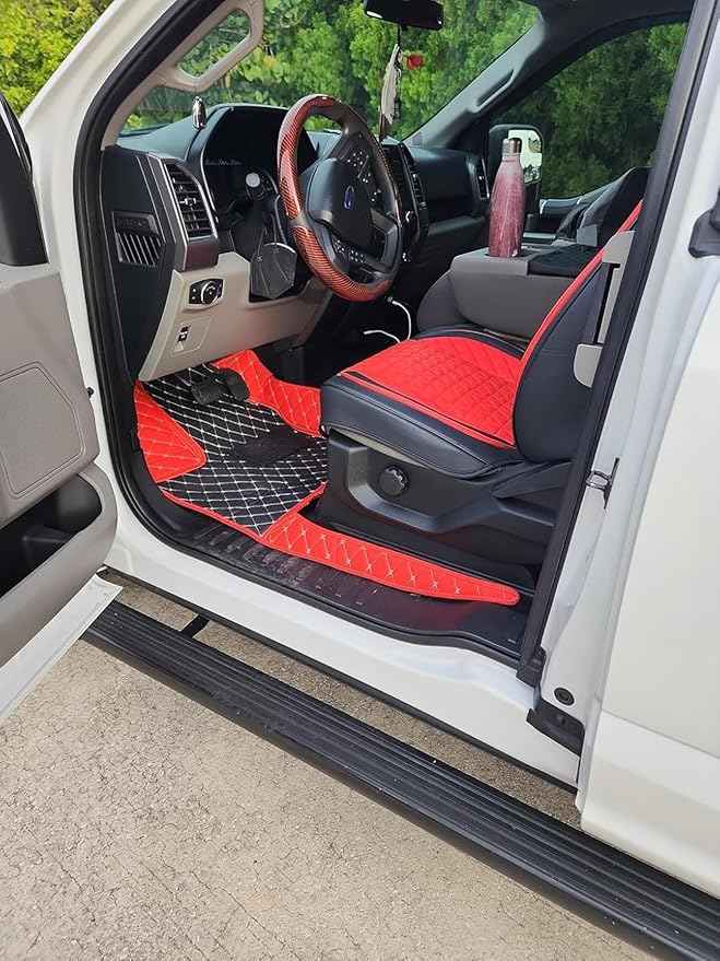 Yaruicar Custom Car Floor Mats for 2002-2026 Cadillac ATS CTS CT6 DTS Escalade Lyriq GT4 Optiq SRX SLS XT4 XT5 XT6 XTS Car Full Coverage Non-Slip Floor Liners (Pink)