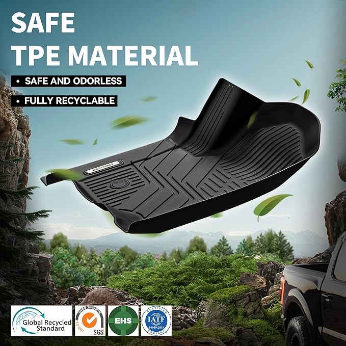 OEDRO Floor Mats Fits for 2022-2026 Jeep Grand Cherokee 5 Seats (Include 4xe Not for WK or L), All Weather Floor Mats Trunk Cargo Mat with Backrest Protectors TPE Jeep Grand Cherokee Car Accessories