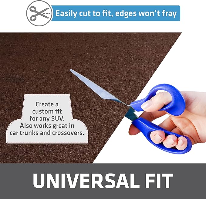 Drymate Premium Reversible Cargo Liner Mat (Brown/Charcoal), (60” x 84”), Seat Cover/Trunk Liner - Absorbent/Waterproof/Durable - Vehicle Protection Mat for SUVs, Trucks, Vans, Cars, Dogs (USA Made)