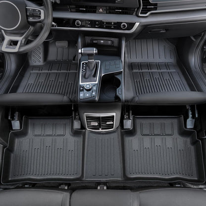 Floor Mats Set for 2023-2025 2026 Kia Sportage Gas, Full Coverage All Weather Floor Mats Cargo Mat with Backrest Protectors & Door Sill Guards for Sportage Accessories (No for Hybrid)