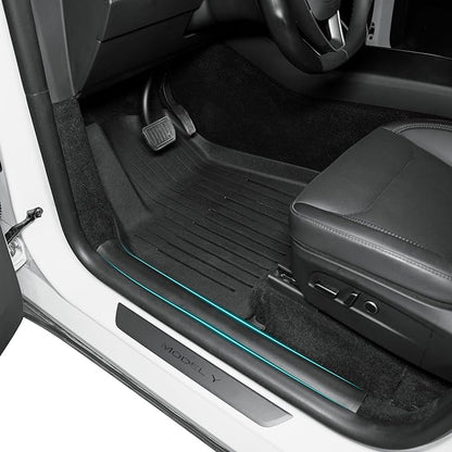 SUPER LINER Tesla Model Y Floor Mats 2025 2026 | Custom Fit All-Weather 12-Piece Set TPE Material| Model Y Juniper Floor Mats Back Seat Protector,Cargo Liner, Trunk & Interior Accessories 5-seat