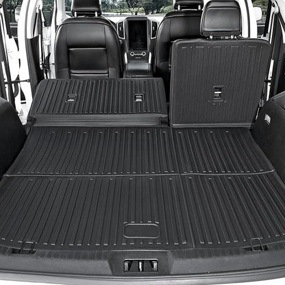 Floor Mats for Ford Edge 2015-2024, All Weather Floor Mats Trunk Cargo Liner with Backrest Protectors and Door Sill Guards Accessories, Full Coverage Set