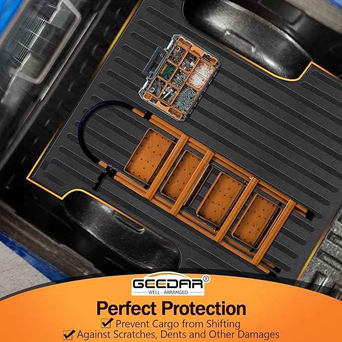 GEEDAR Heavy Duty Rubber Bed Mat for 2015-2026 Ford F-150 5.5 ft CrewCab Bed Liner, Includes 22-26 Lightning Crew/Super Crew, All Weather F-150 5.5 ft Bed Mat, Ford F150 Accessories, Black