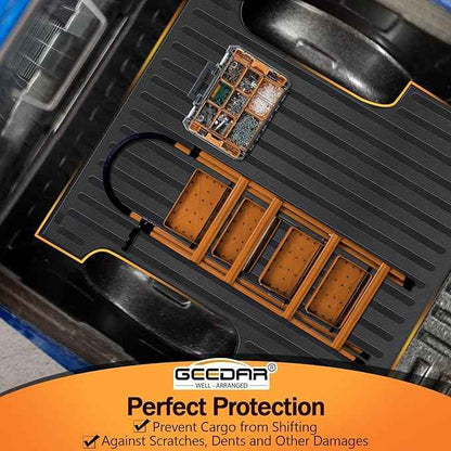GEEDAR Heavy Duty Rubber Bed Mat for 2015-2026 Ford F-150 5.5 ft CrewCab Bed Liner, Includes 22-26 Lightning Crew/Super Crew, All Weather F-150 5.5 ft Bed Mat, Ford F150 Accessories, Black