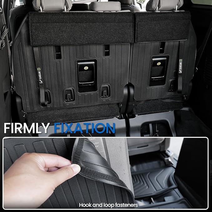 Backrest Mats for 2021-2025 2026 Toyota Sienna Fold Down 3rd Row Seat into the Well, All Weather TPE 3rd Row Seat Back Covers Trunk Area Accessories (Backrest Mat for 3rd-Row)