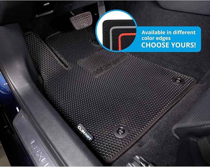 CLIM ART All-Weather Car Floor Mats Compatible with Lexus ES 2019-2026, Custom-Fit Heavy-Duty Floor Liners for Cars & SUVs, Car Accessories for Men & Women, Black - FL011519179