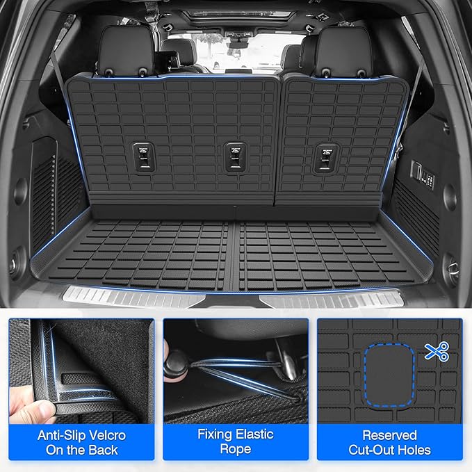 Floor Mats for Chevy Tahoe/GMC Yukon 7 Seats Bucket Seat (Not for Yukon XL) 2021-2025 2026, All Weather Cargo Liner for Tahoe Accessories, Heavy Duty Car Mats, Car Accessories