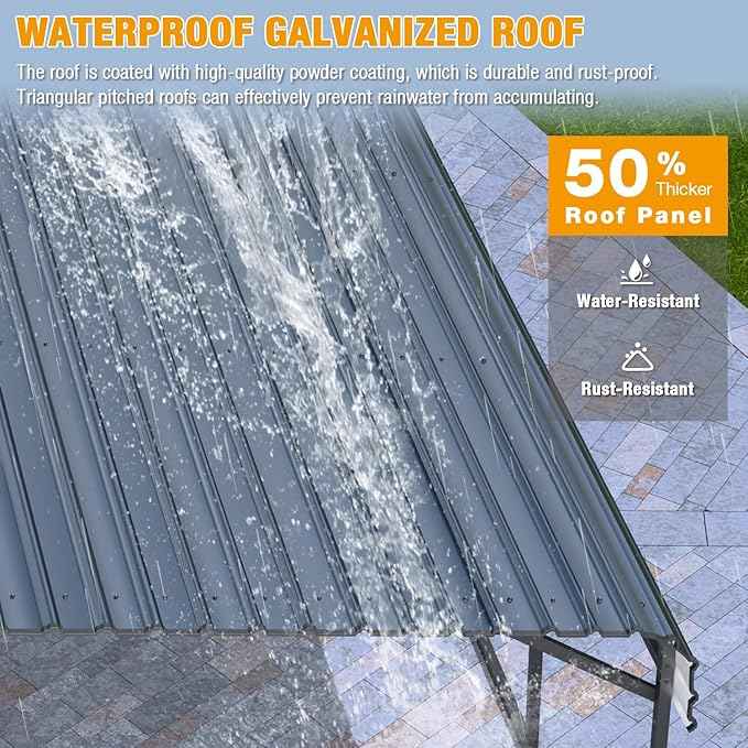 EBE 20'x30' Metal Carport, Heavy Duty Carports Canopy with Galvanized Steel Roof and Enhanced Frame, Outdoor Carport Metal Garage Car Shelter Shade for Truck, Boat, SUV