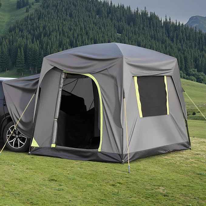 VEVOR SUV and Pickup Truck Camping Tents, Waterproof Double Layer Design with Carry Bag, Accommodates 2-9 Persons for Outdoor Activities