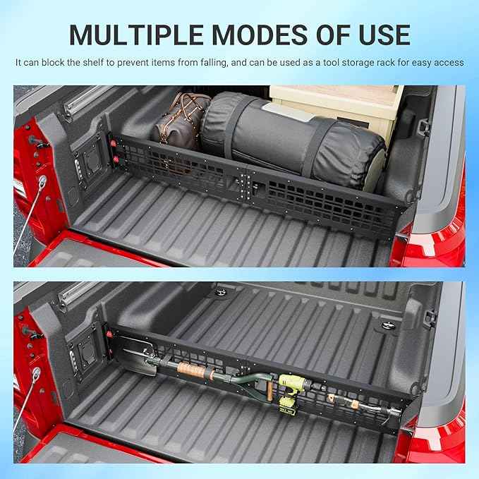 Truck Bed Divider Compatible with 2022-2026 Ford Maverick Cargo Manager Molle Panel Truck Bed Organizer Replacement for 2022-2026 Ford Maverick Accessories