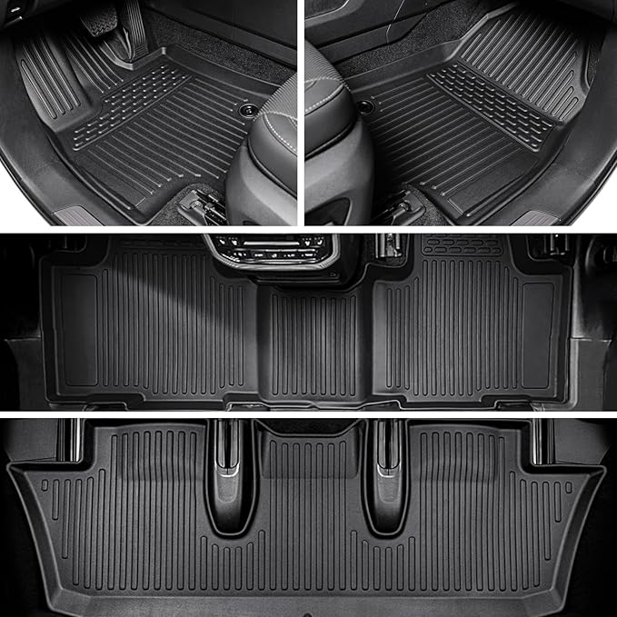 Floor Mats Cargo Mat with Backrest Mats for 2024 2025 2026 Lexus TX 350/500h/500h+, All Weather TPE Cargo Liner Door Sill Protectors Accessories for TX(Floor Mats+2-in-1 Cargo Mat)