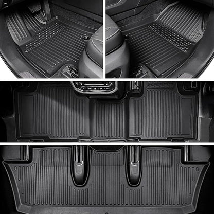 Floor Mats Cargo Mat with Backrest Mats for 2024 2025 2026 Lexus TX 350/500h/500h+, All Weather TPE Cargo Liner Door Sill Protectors Accessories for TX(Floor Mats+2-in-1 Cargo Mat)
