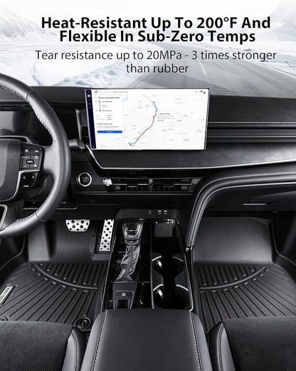 Floor Mats for 2025 2026 Nissan Armada & Infiniti QX80(Fit 7 and 8seat) with Trunk Mat 8PC TPE All-Weather Set - Custom Fit Non-Slip Floor+Cargo Liners Accessories