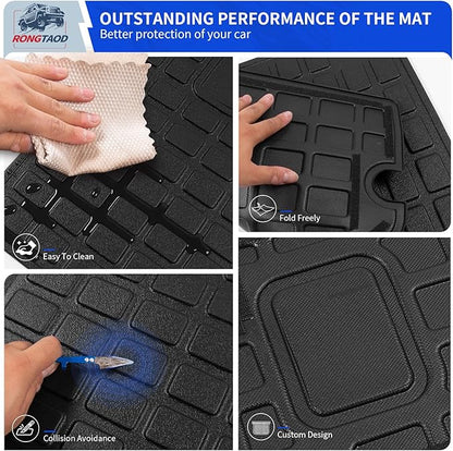 Rongtaod Back Seat Cover Protector Compatible with 2010-2024 Toyota 4Runner 5 Seats Backrest Mats Rear Seat Covers All Weather 4 Runner Accessories (Backrest Mats)