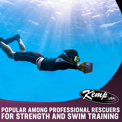 Kemp USA 10 lbs Rubber Diving Brick - Durable Water Brick for Lifeguard Training - Rectangular Dive Weight for Rescue Practice - Ideal Water Bricks for Strength Training - 10x4x4 Inches